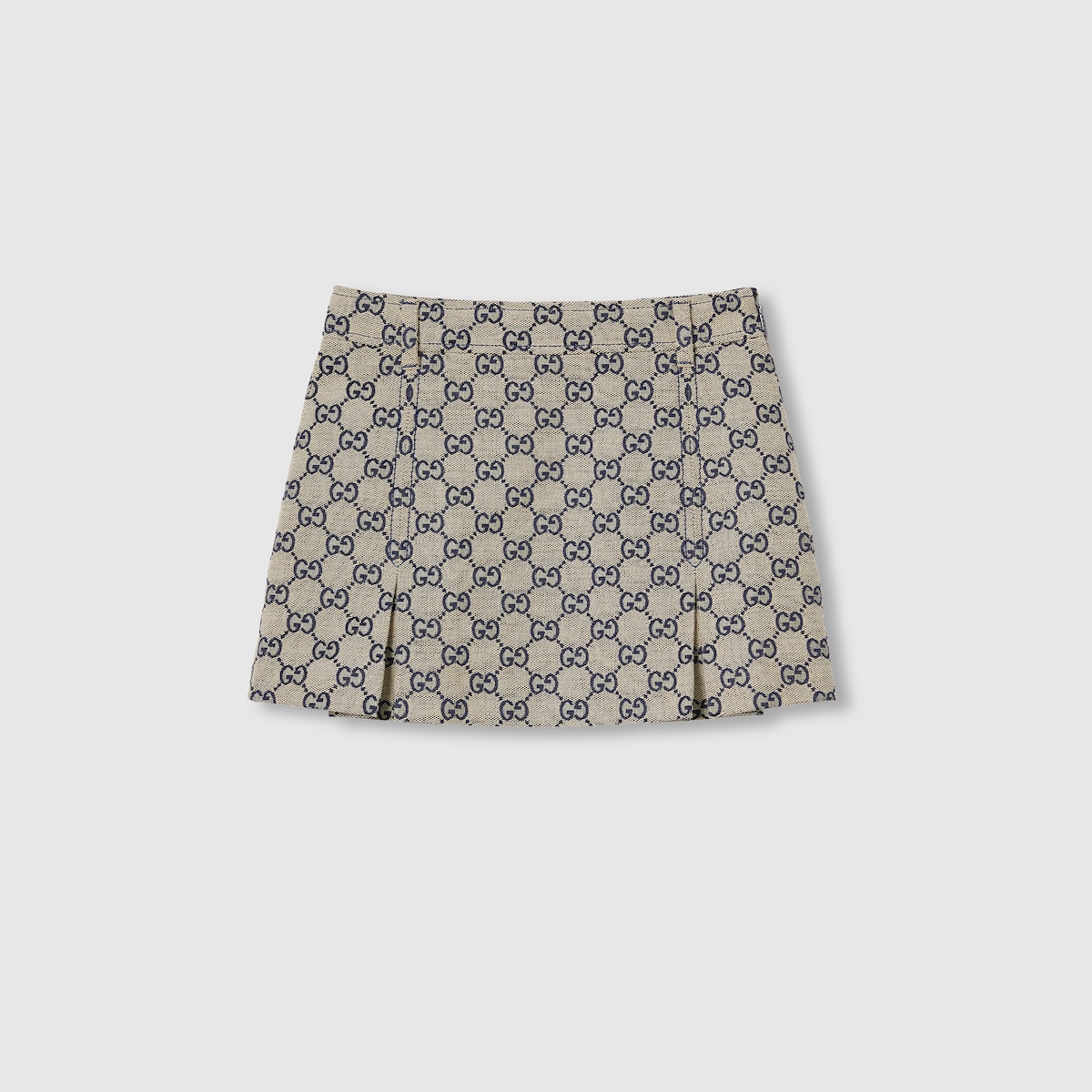 Children's GG canvas skirt in beige and blue | GUCCI® US