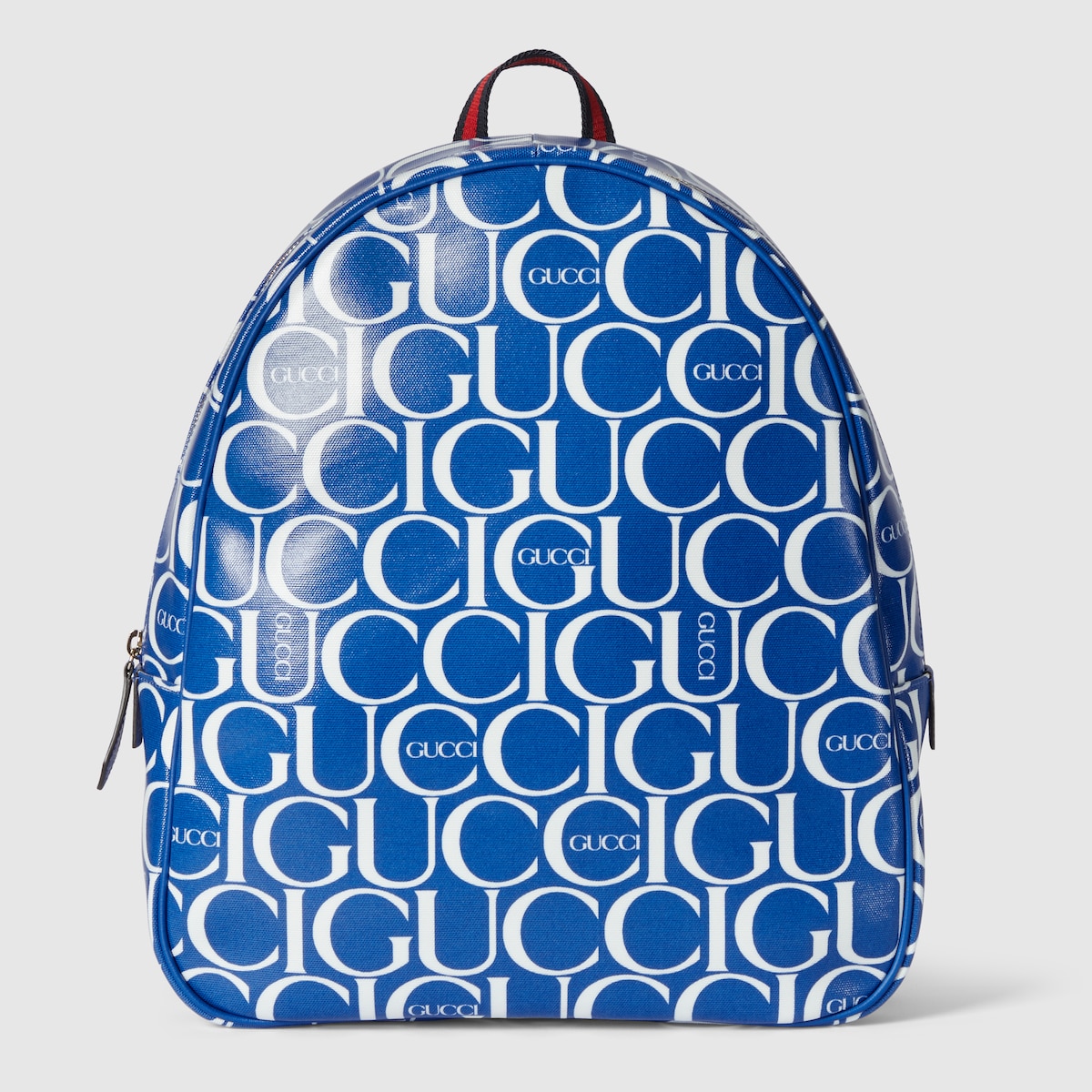 Children's Gucci print backpack in blue coated canvas | GUCCI® US