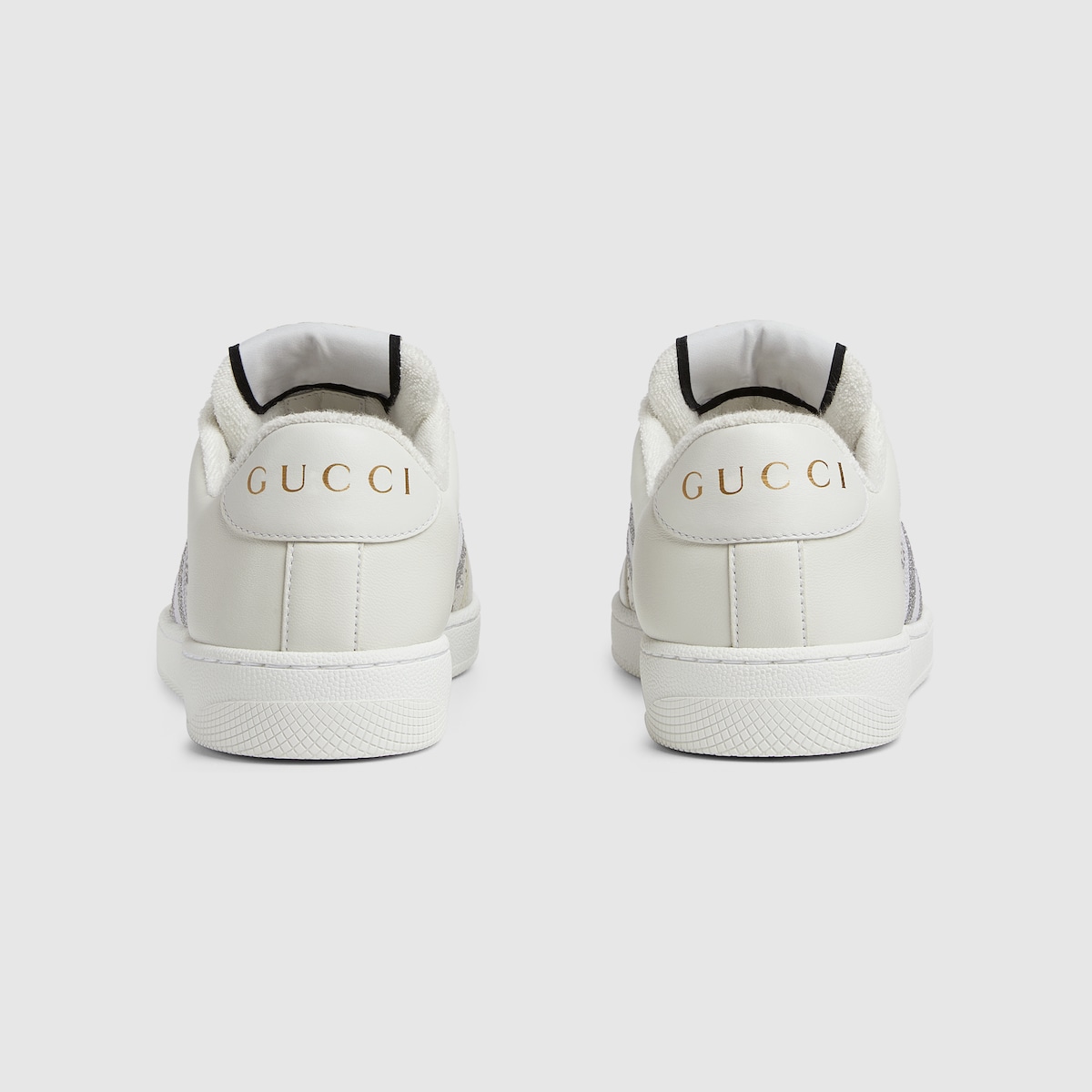 Women's GG crystal Screener sneaker in light grey leather