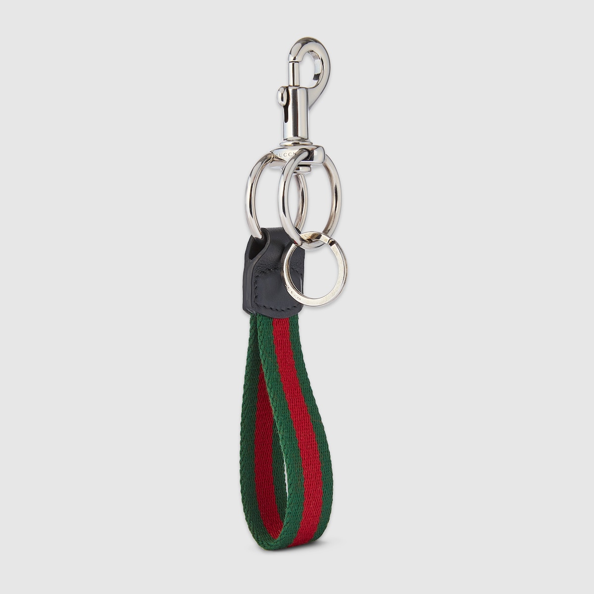 Web keychain in green and red canvas | GUCCI® SI