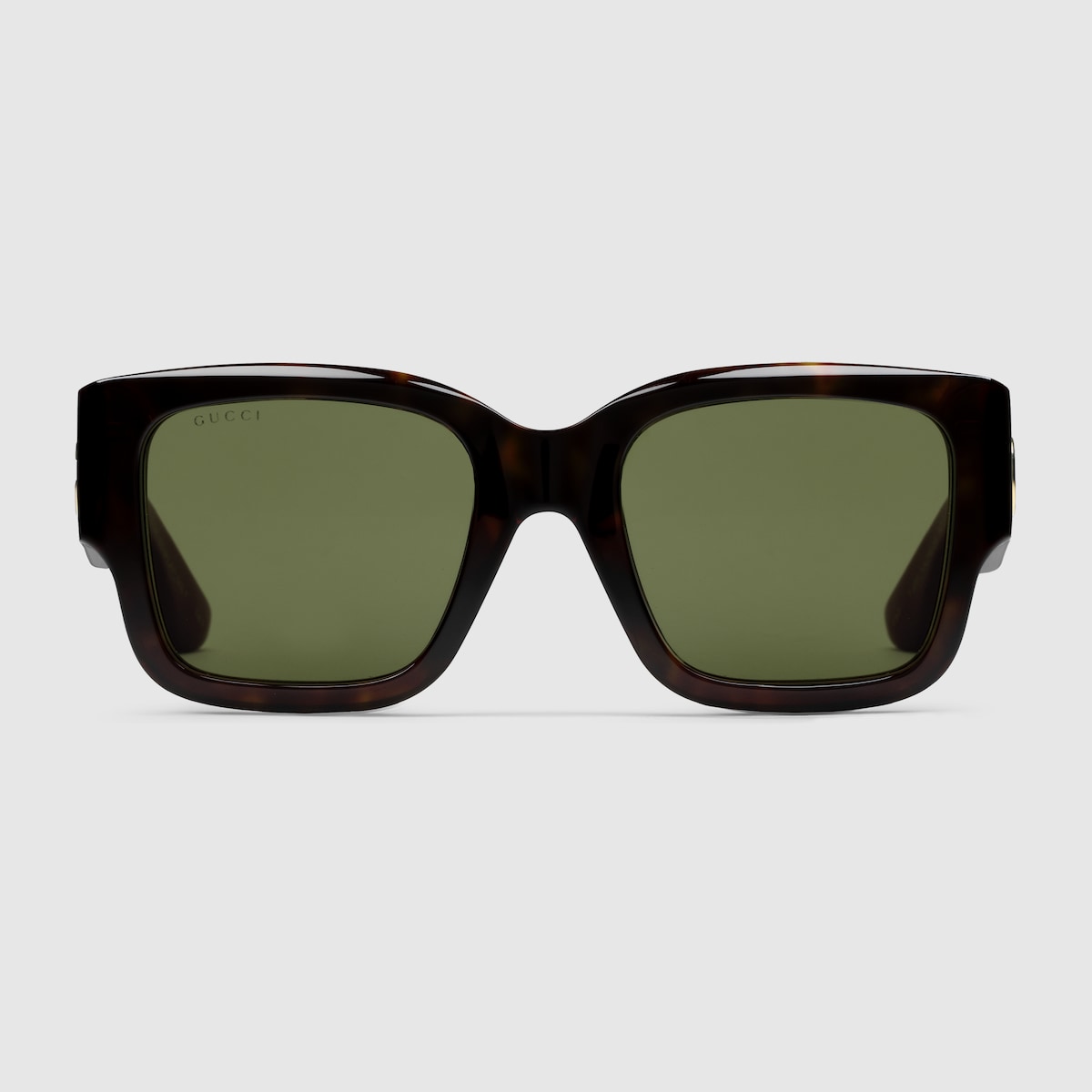 Occhiali da sole squadrati in tartarugato scuro | GUCCI® IT