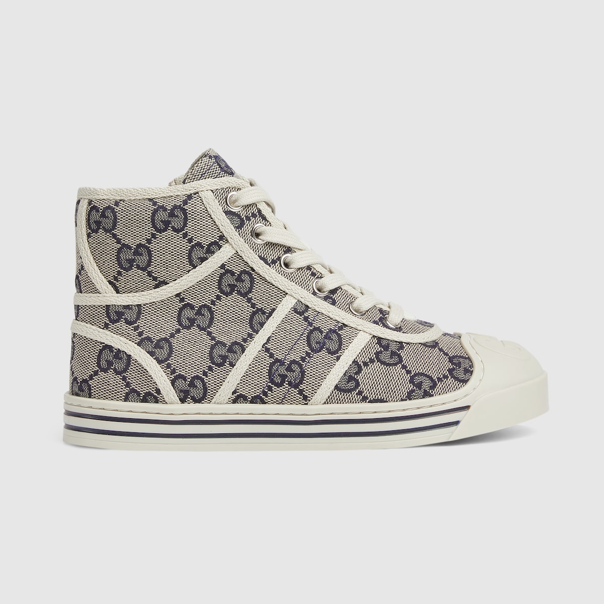 Children s high top canvas sneaker in beige and blue GG canvas GUCCI ZA