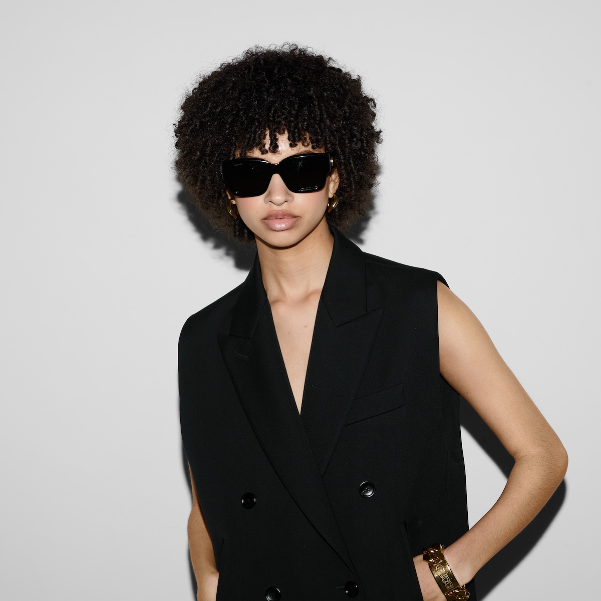 SQUARE FRAME SUNGLASSES G0642 IN METAL