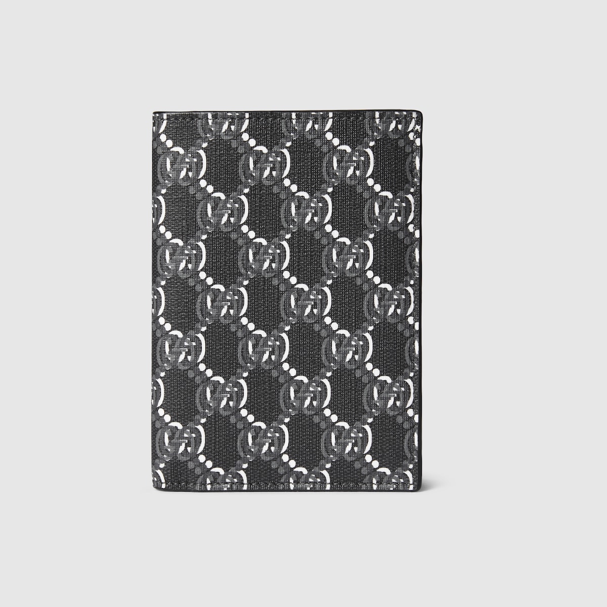 Passport case with GG Shadow in dark grey canvas | GUCCI® US