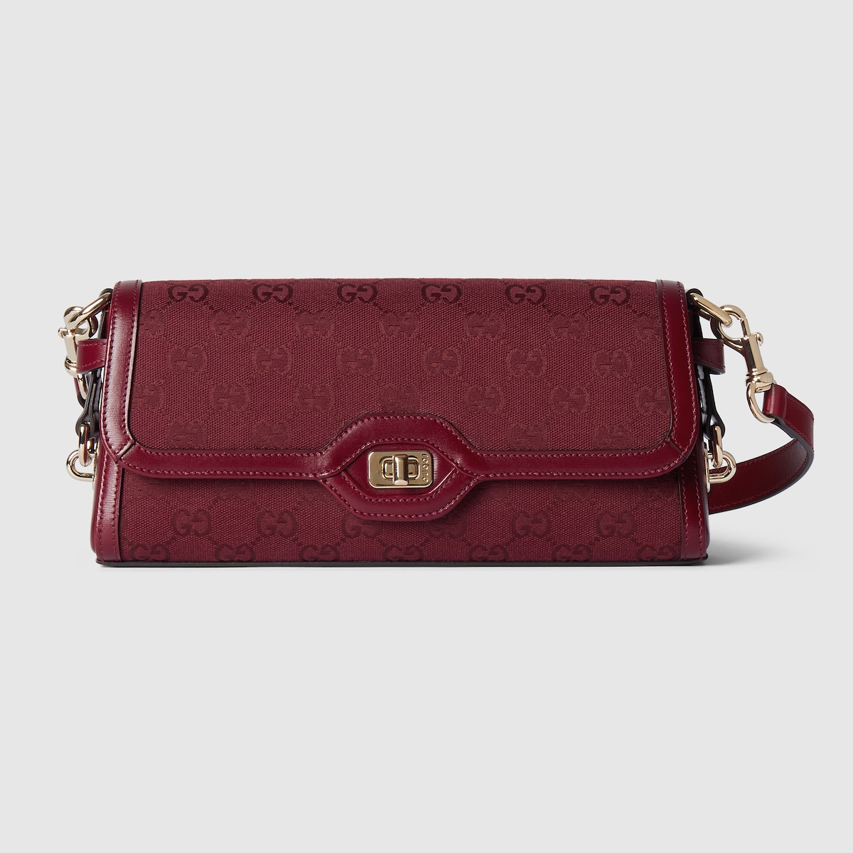 Borsa a spalla Gucci Luce misura piccola in tessuto GG Rosso Ancora GUCCI Italia