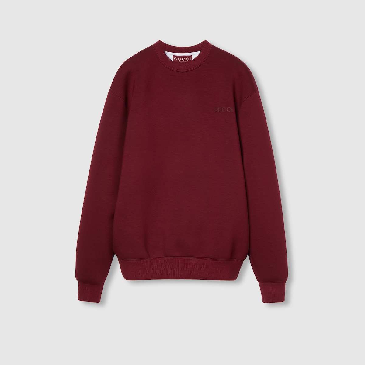 Viscose jersey sweatshirt in Rosso Ancora red GUCCI UK