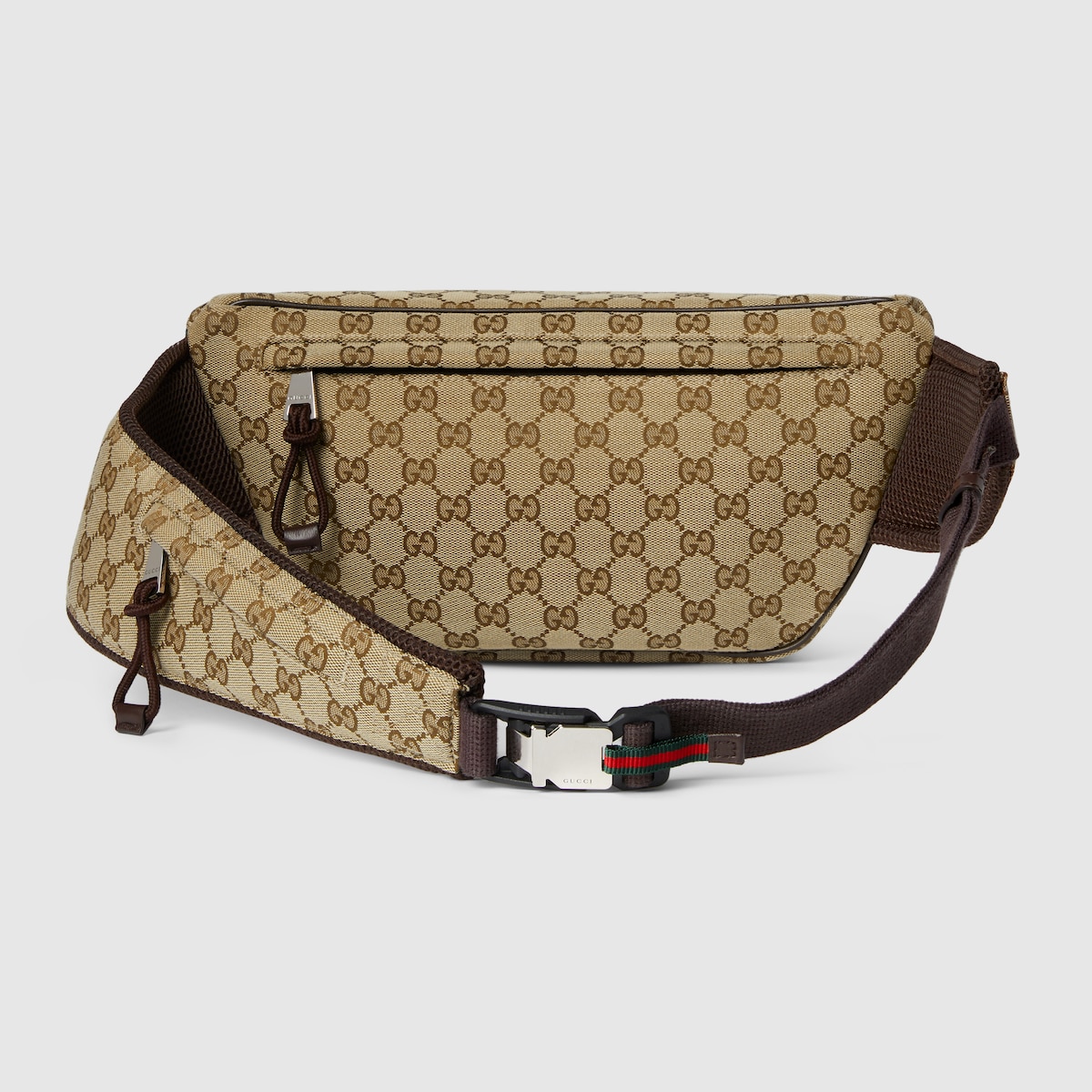 Small GG belt bag in beige and ebony GG canvas GUCCI US