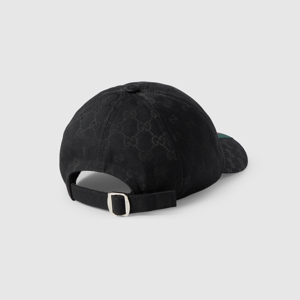 GUCCI ブラック ベースボールキャップ ストライプ付き GUCCI ロゴ付き ナイロン ベースボールキャップブラック | GUCCI公式