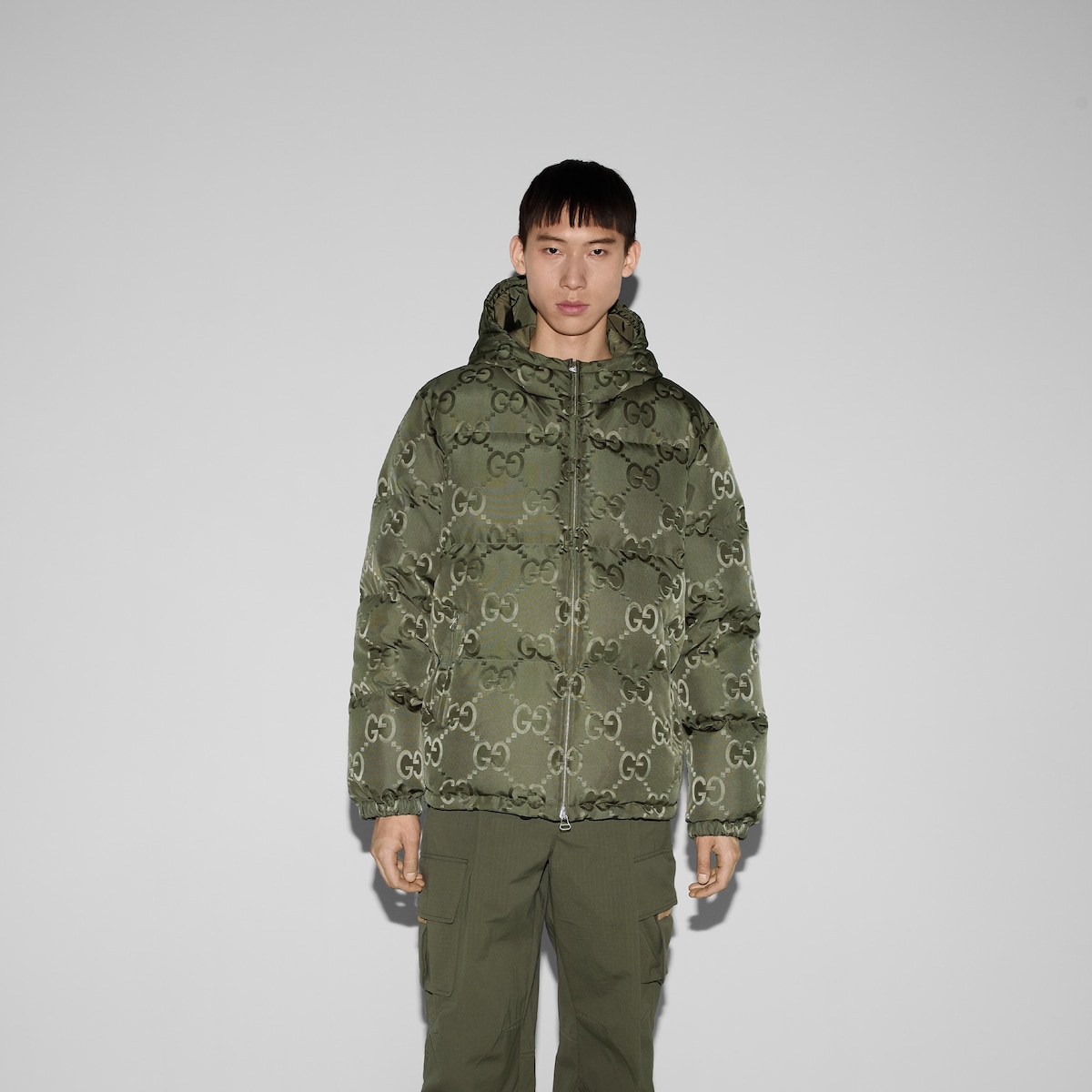 Jumbo GG canvas down jacket