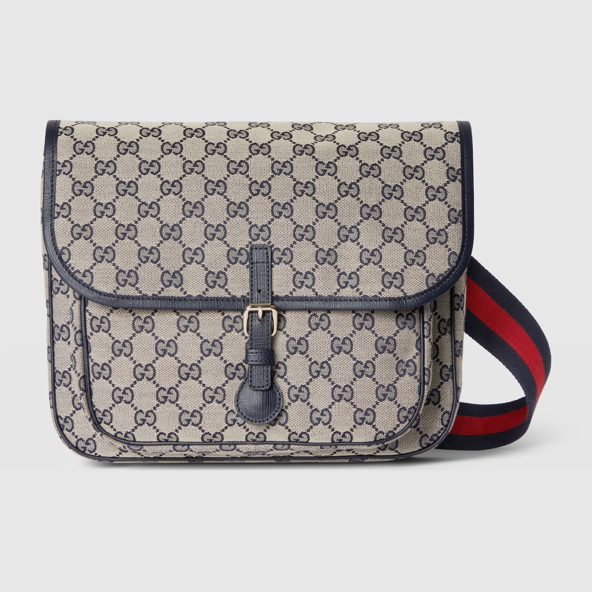 GUCCI Kids GG Canvas Messenger Bag Blue GG Canvas