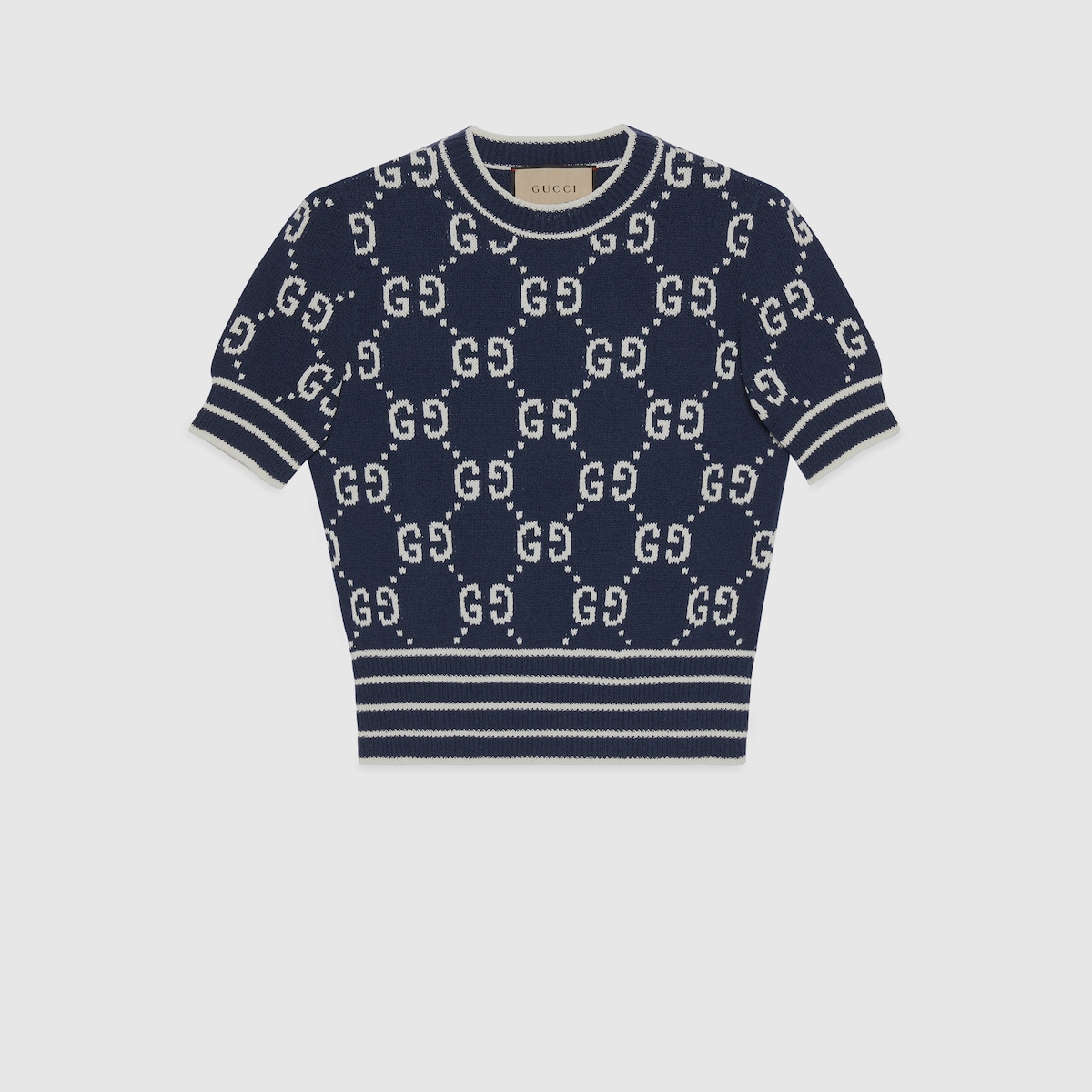 GUCCI《ラメ GGジャカード ポロドレス》ブラック/ベージュ 直営