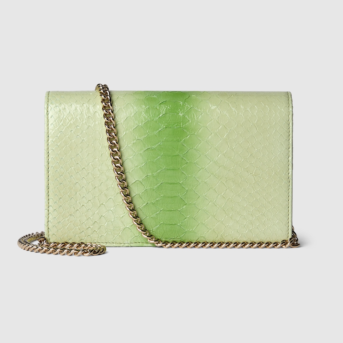 GG Marmont python chain wallet in gradient green | GUCCI® US