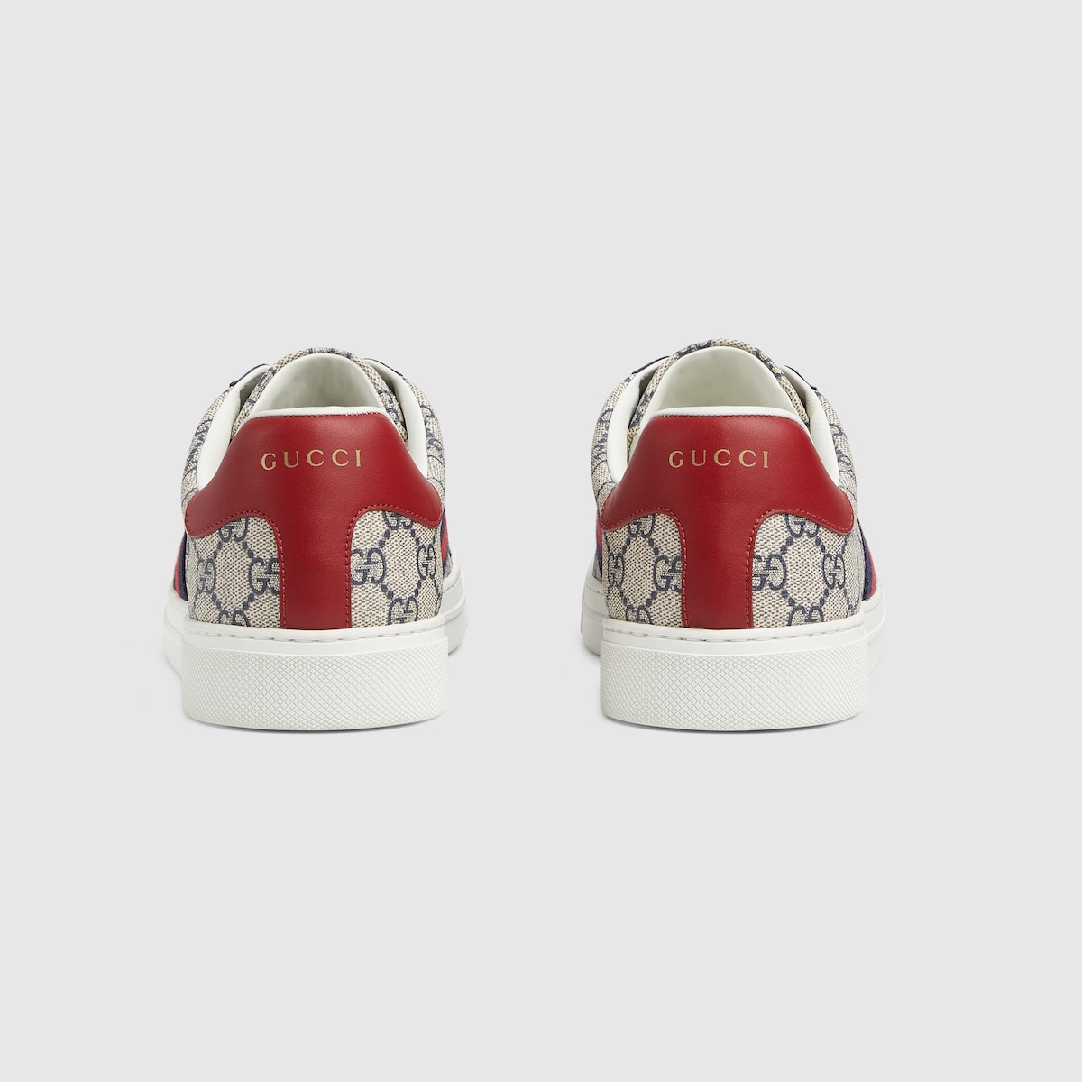 Baskets Gucci Ace avec bande Web pour homme en toile GG Supreme coloris beige et bleu GUCCI FR