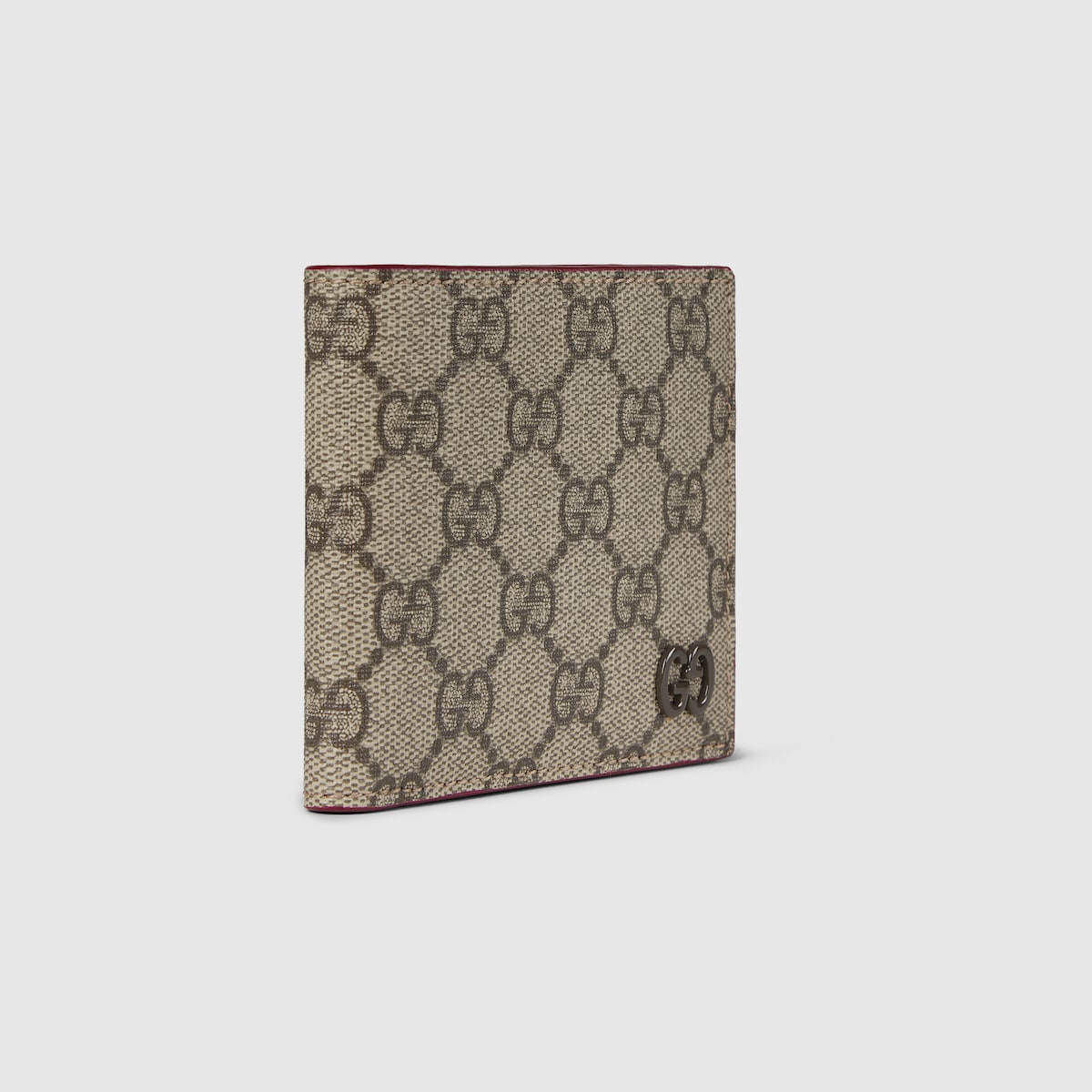 GG Brieftasche mit GG Detail in beige- und ebenholzfarbener  