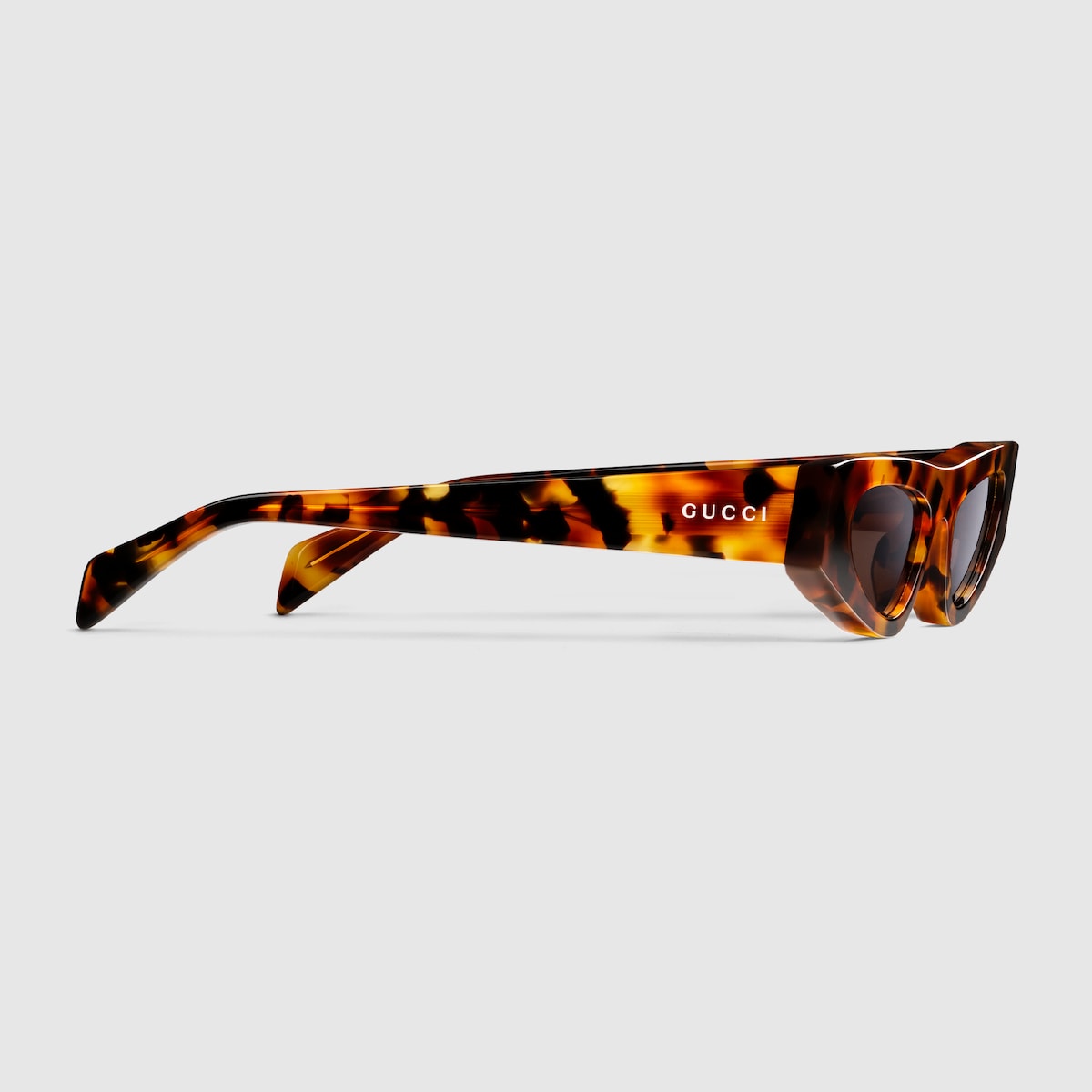 Gucci Eyewear cat eye sunglasses women Acetate 51 Brown