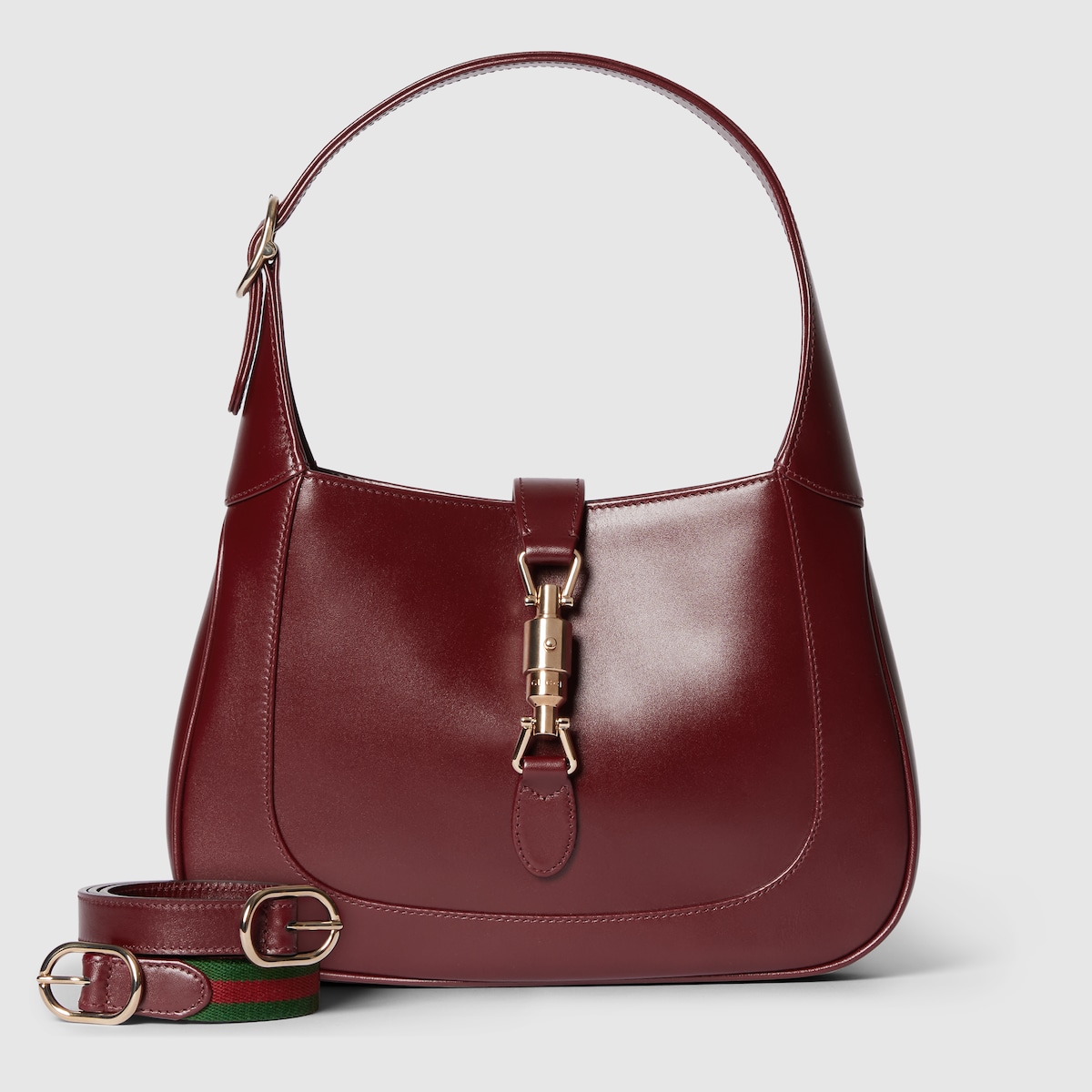 Gucci Jackie 1961 small shoulder bag in Gucci Rosso Ancora leather ...