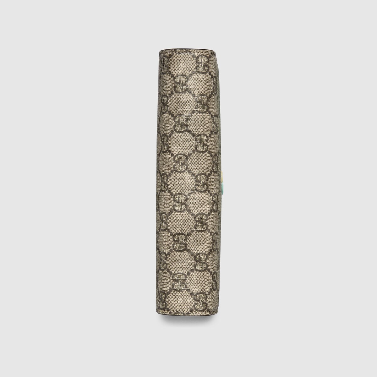 GG Marmont chain wallet in ebony Supreme, green leather | GUCCI® PT