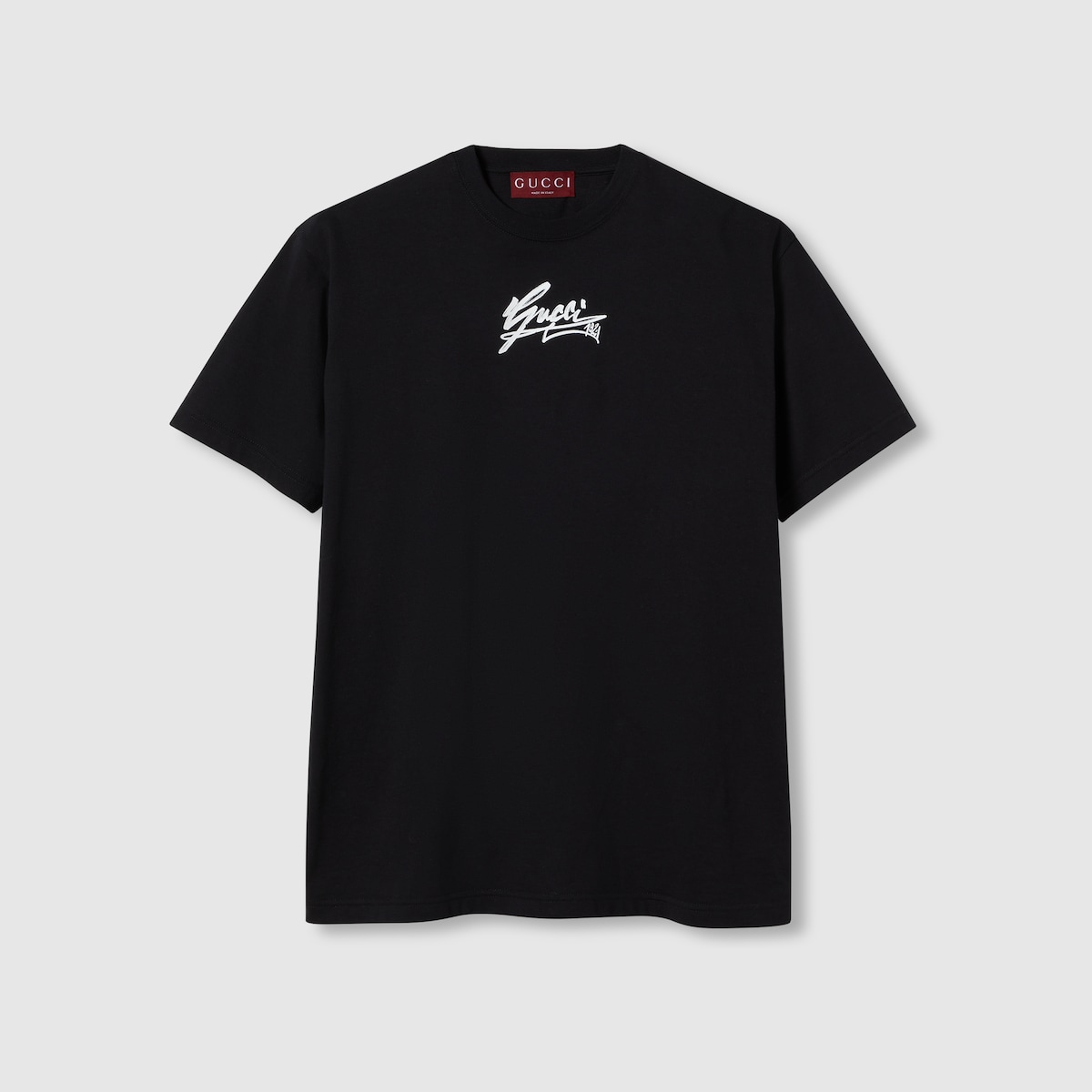 国内即発*グッチ*“GUCCI”プリント コットンジャージー Tシャツ