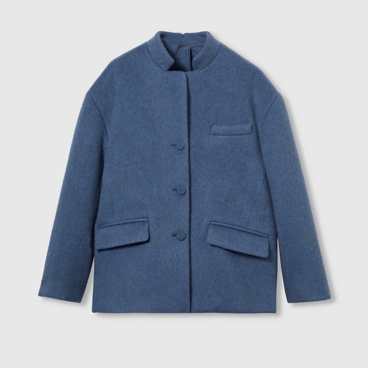 Blue mohair coat best sale