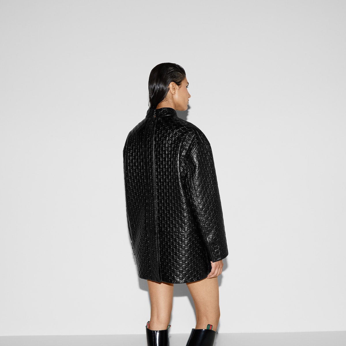 アウターその他 GUCCI Women Outer 789960ZAQW0 1189 Black Gucci // Wool Pearl Button Mid Length Coat – VSP Consignment
