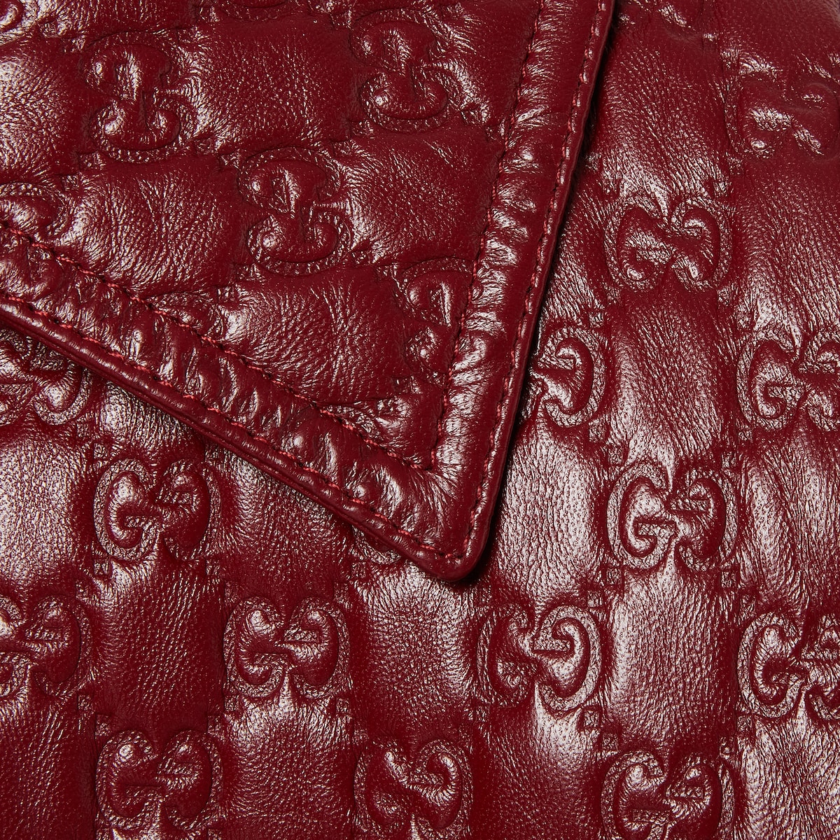 GGエンボス レザー ジャケット ・グッチ ロッソ アンコーラ