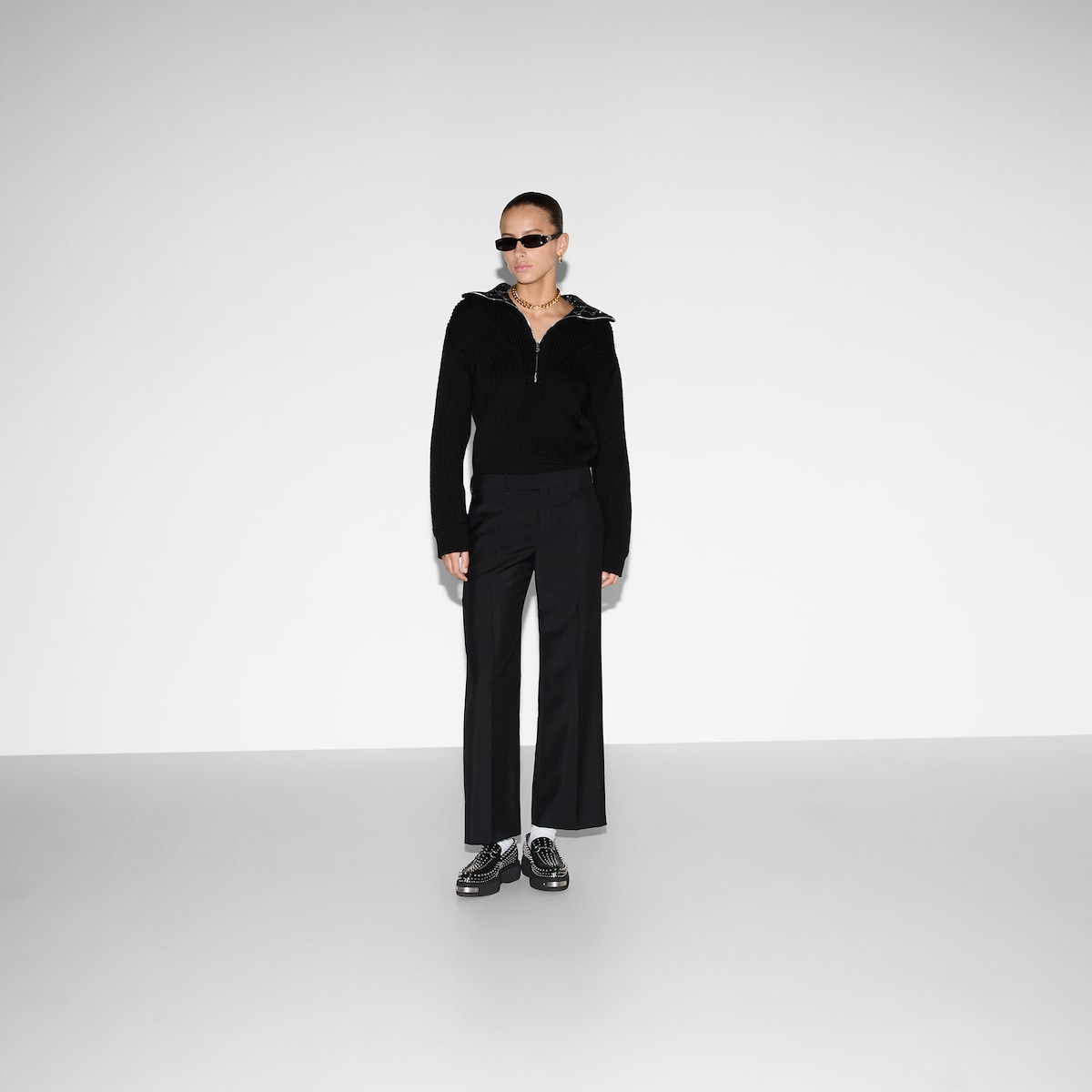Wool mohair pant
