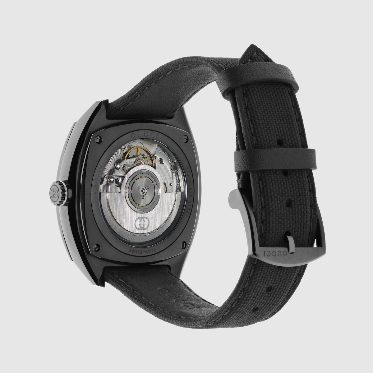 Gucci Interlocking watch, 41mm in black rubber | GUCCI® US