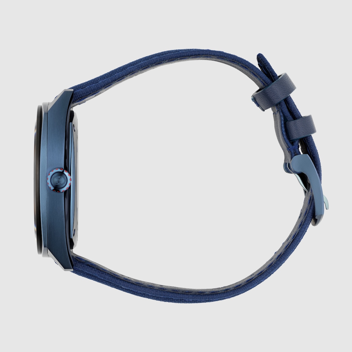 Gucci Interlocking Uhr, 41 mm in blaues Gummi | GUCCI® DE