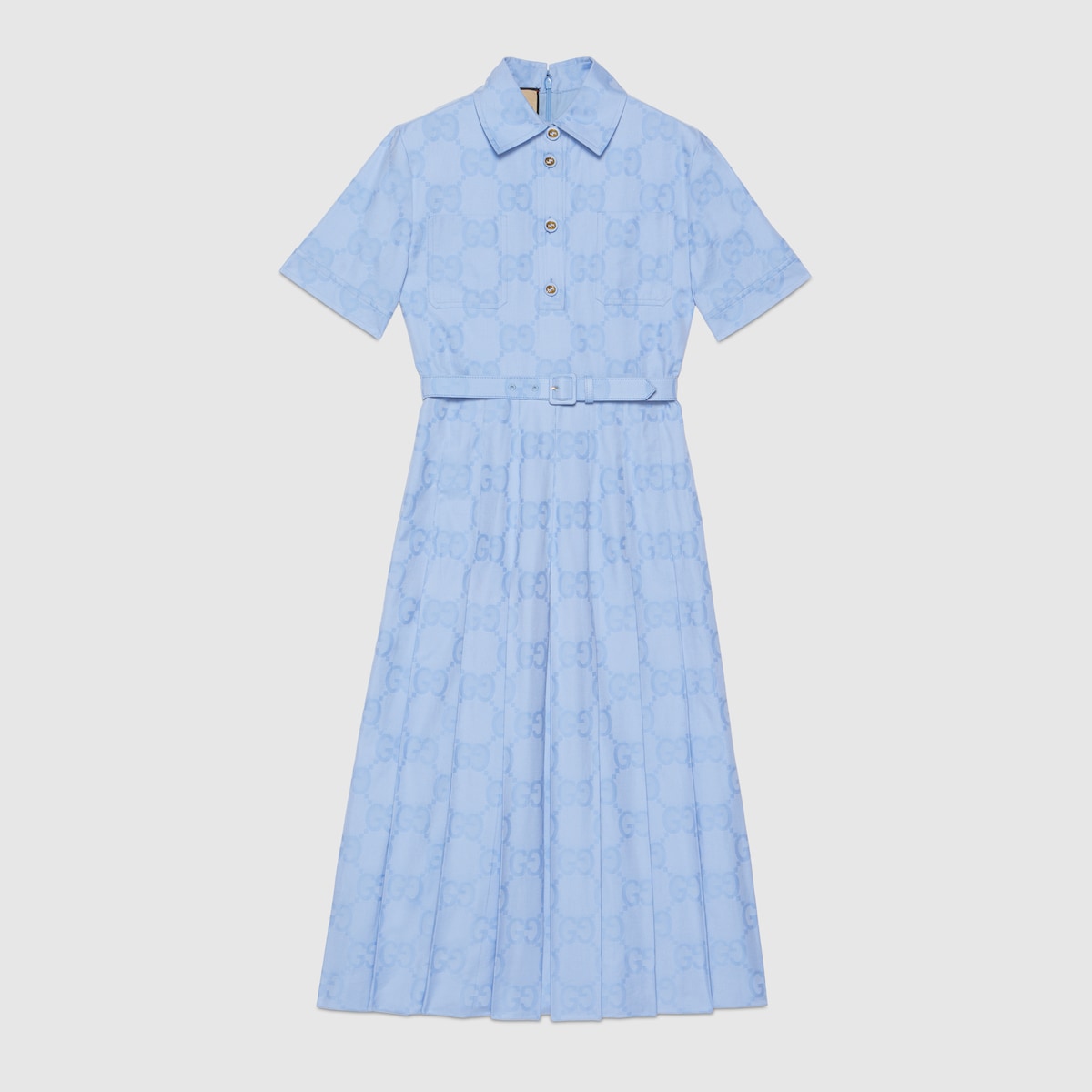 【GUCCI】DESS WITH PATTERN●87857 GG wool bouclé jacquard dress in ivory and camel | GUCCI® CA