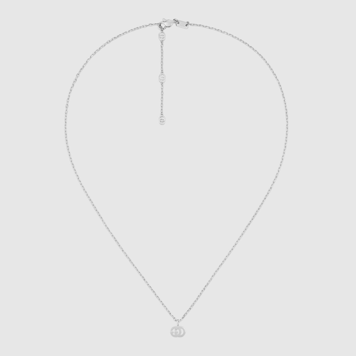 GUCCI ファインジュエリー K18WG ネックレス オンライン限定 GGランニング ホワイトゴールド ネックレス