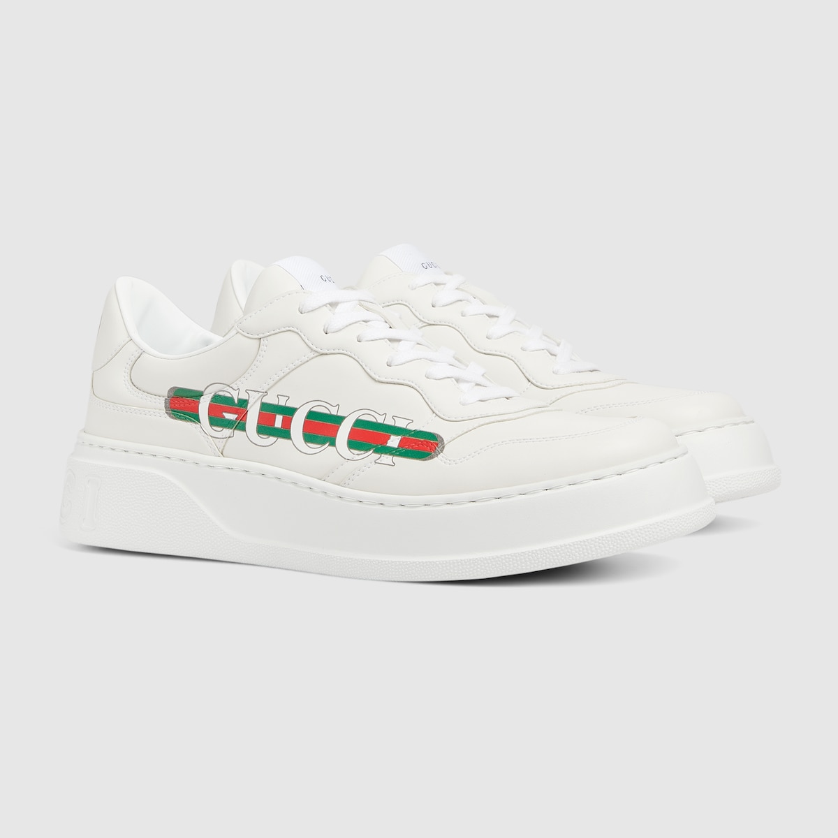 Sneaker uomo con suola oversize in Demetra bianco GUCCI Italia