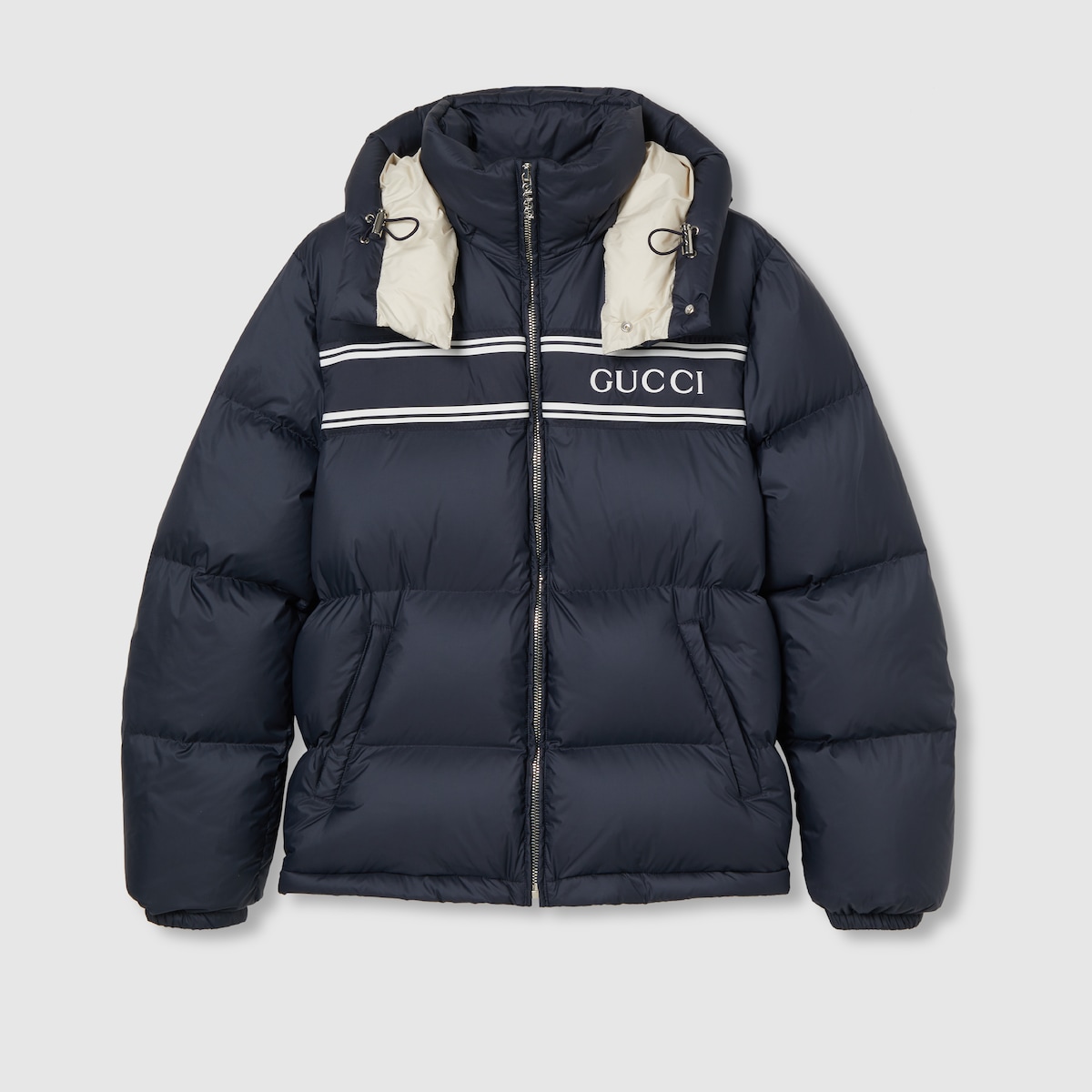 Nylon puffer jacket in navy GUCCI Canada