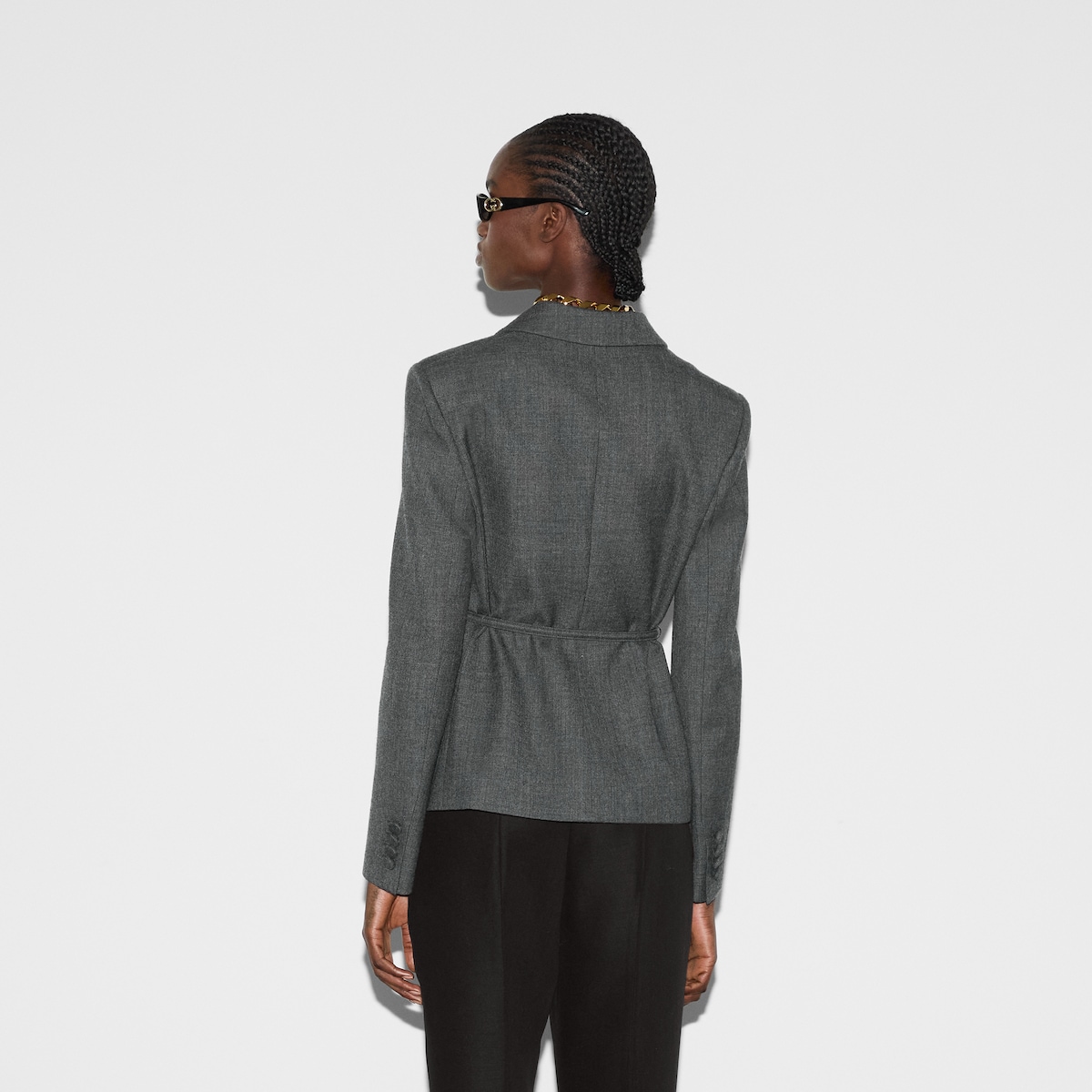 ジャケット GUCCI GIACCA MONOPETTO IN SETA E LANA 796295_Z8BT0_1200_004_100_0000