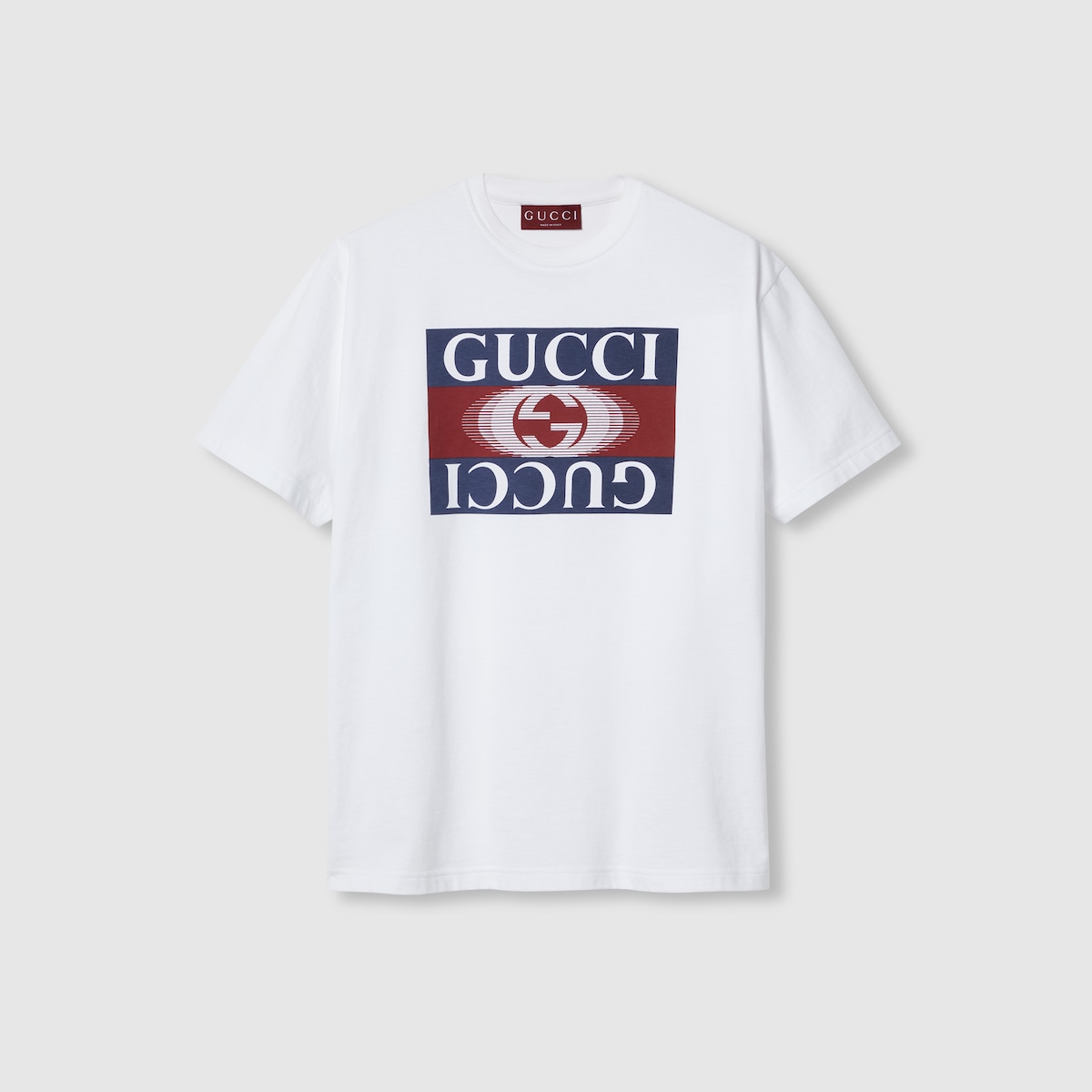 Printed cotton jersey T shirt in white GUCCI Canada