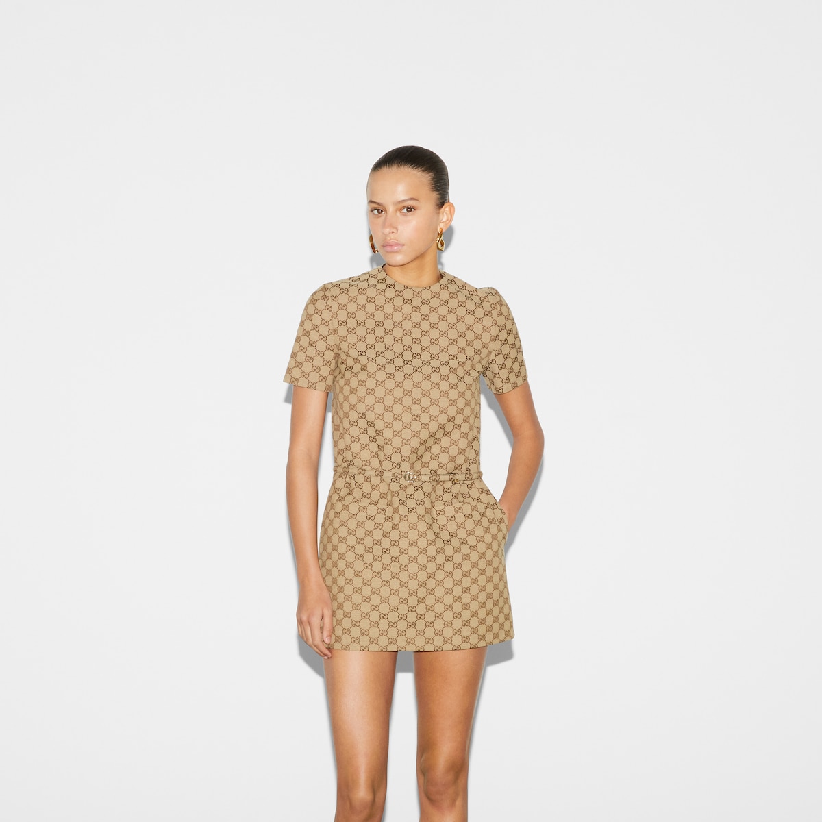 ワンピースその他 GUCCI SILK CHIFFON MINIDRESS WITH COLLAR SILK CHIFFON MINIDRESS WITH COLLAR - 海外通販のBUYMA