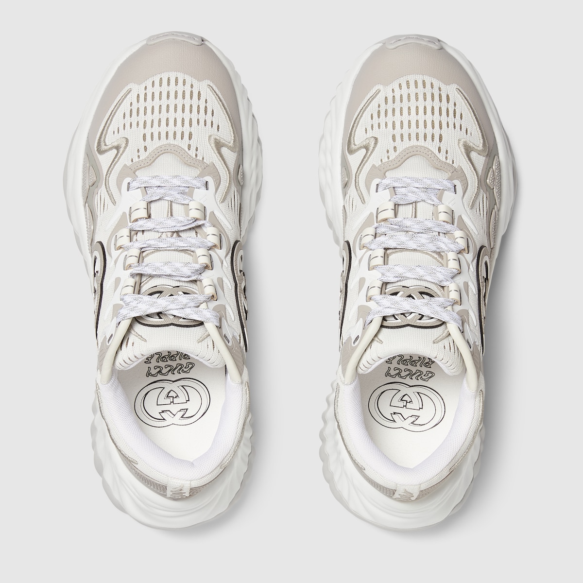 Women's Gucci Ripple sneaker in white and grey mesh | GUCCI® Australia