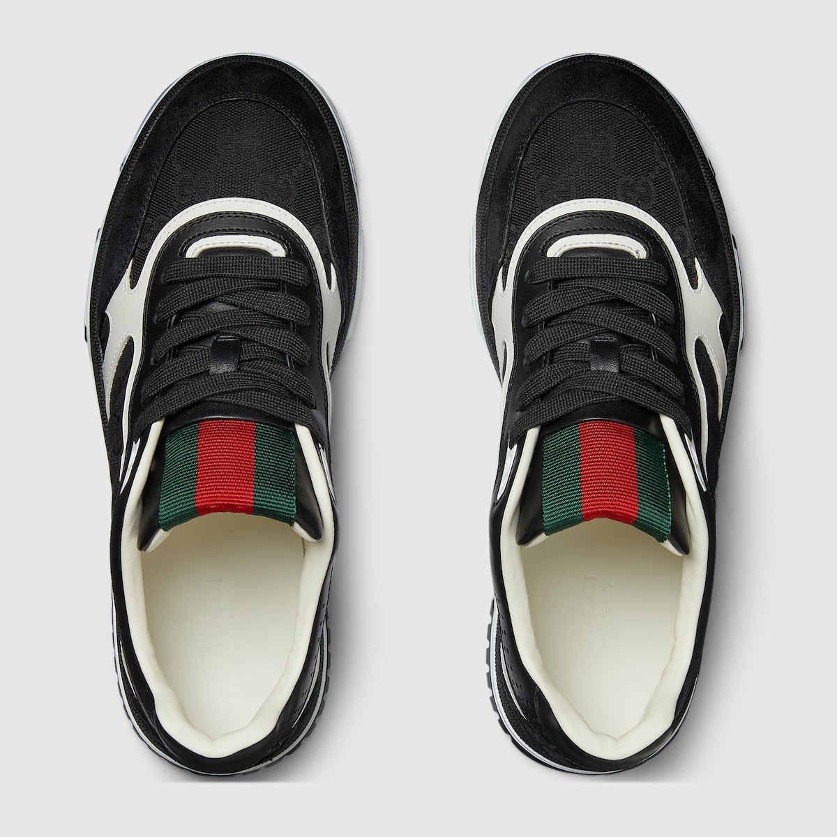 Women s Gucci Re Web sneaker in black Original GG canvas GUCCI AE