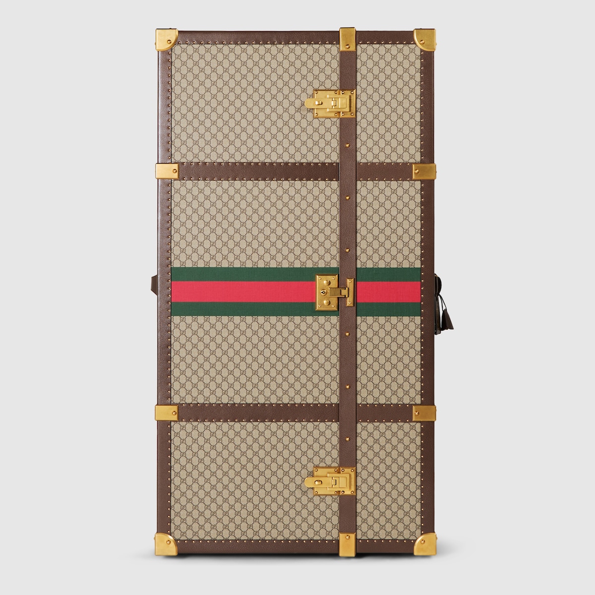Gucci Savoy maxi rigid shoe trunk in beige and ebony GG Supreme - thumbnail 6