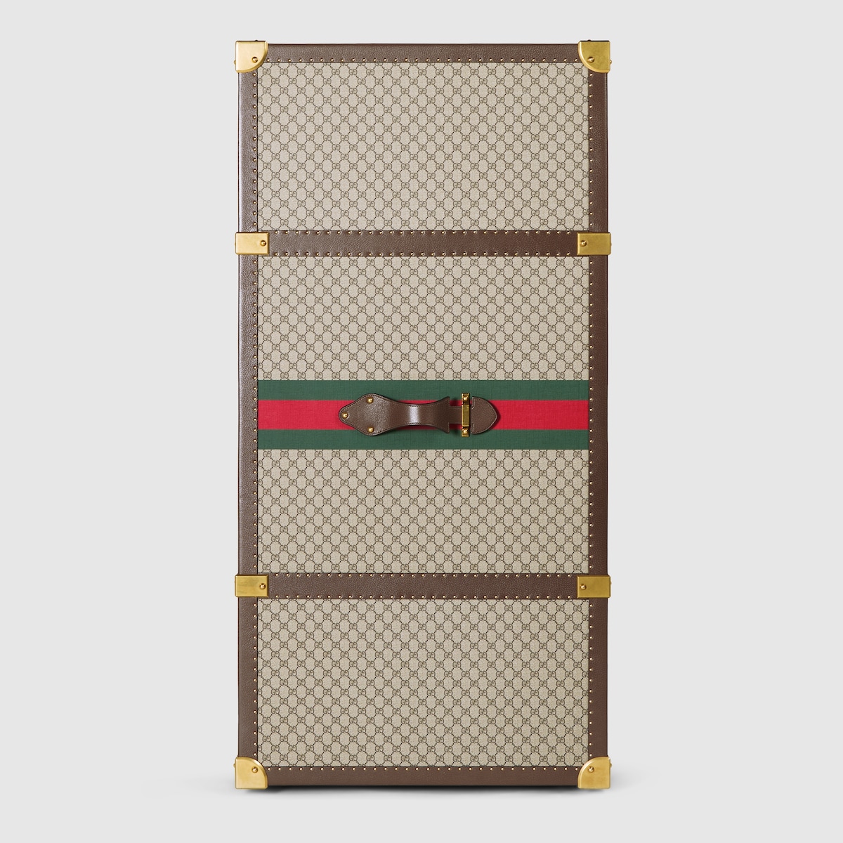 Gucci Savoy maxi rigid shoe trunk in beige and ebony GG Supreme - thumbnail 2