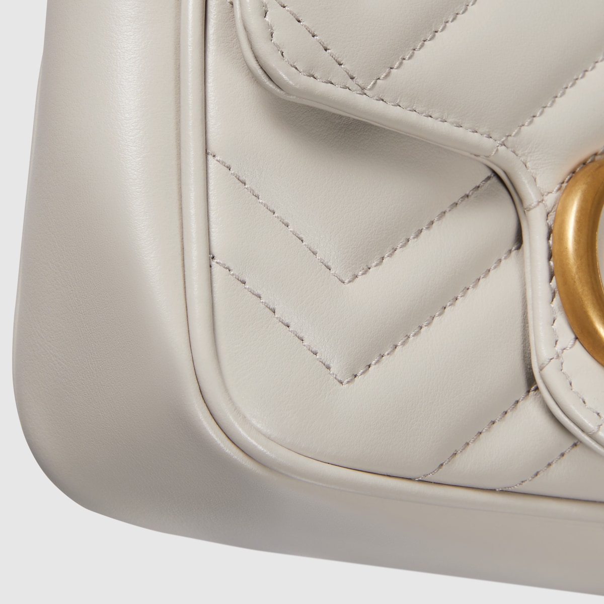 GG Marmont mini bag in light grey leather | GUCCI® CA