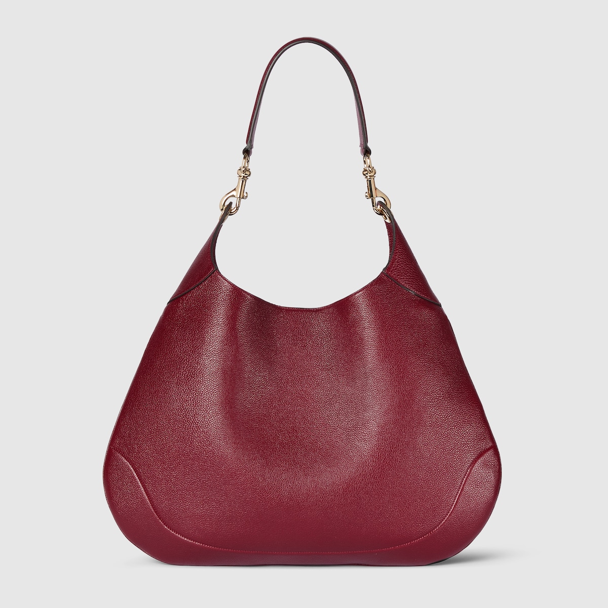 Gucci B large shoulder bag in Rosso Ancora red leather