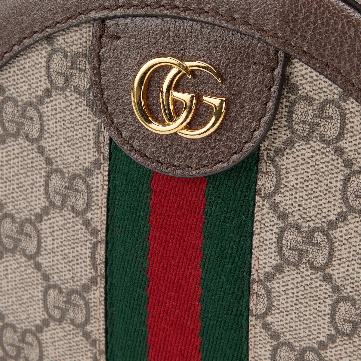 Beige / Ebony GG Supreme Ophidia Mini Round Shoulder Bag | GUCCI® US