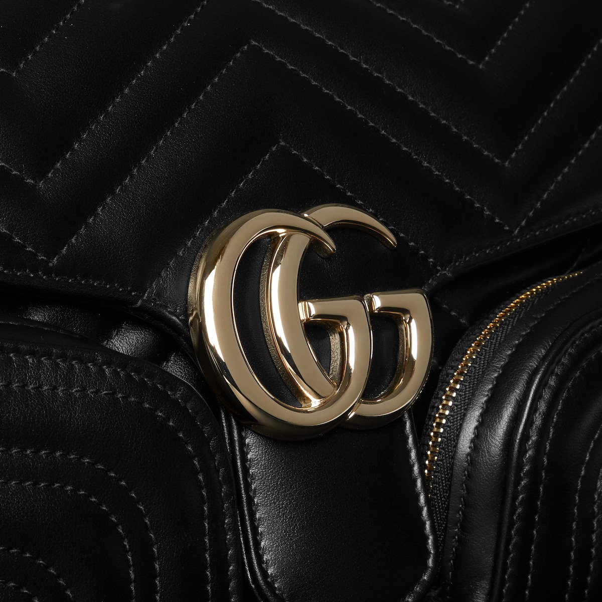 GUCCIグッチGGシマレザー ブラック折り畳みタイプ保存袋・付属品