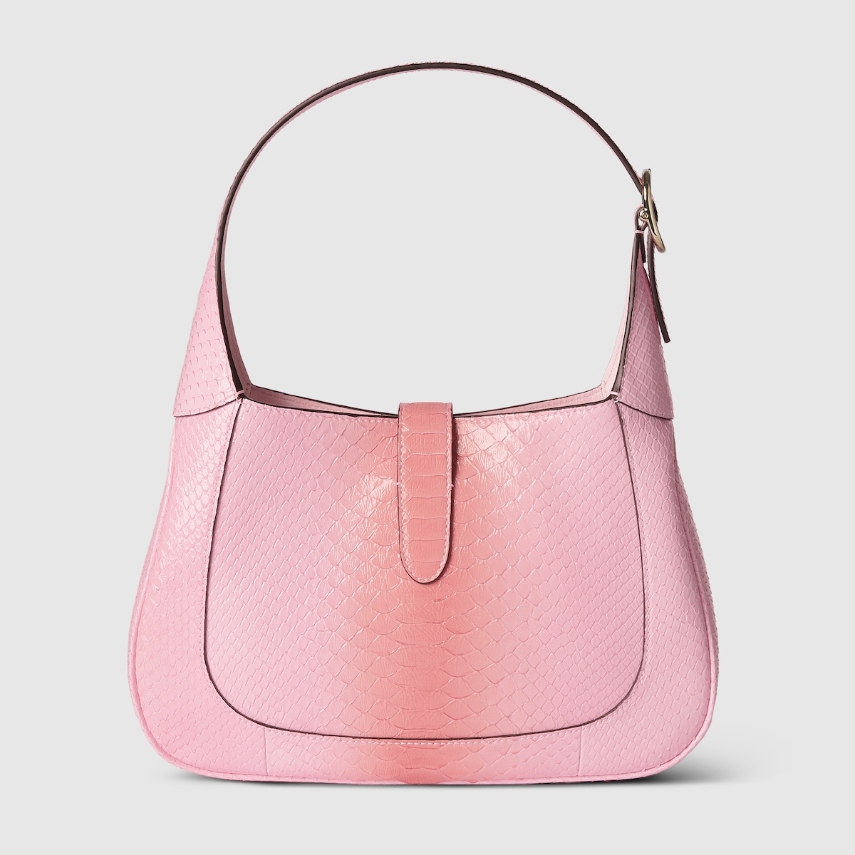 め*み様 GUCCI ボディバッグ ピンク グッチ グッチ ジャッキー〕パイソン ミディアムバッグ ・ピンク