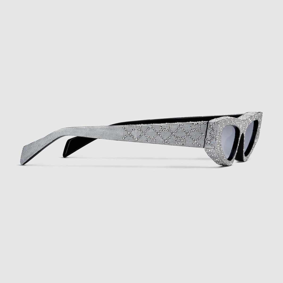 Cat-eye frame sunglasses in silver | GUCCI® US