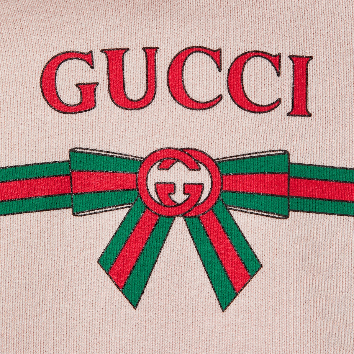 Baby printed cotton sweatshirt in light pink | GUCCI® US