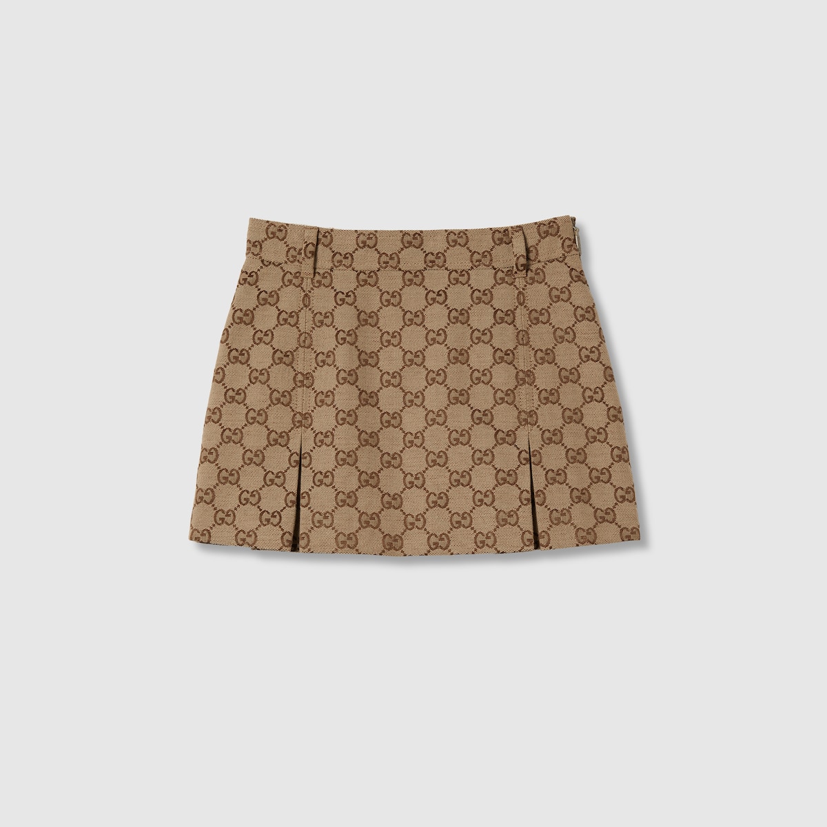 Children's GG canvas skirt in camel and dark brown - thumbnail 3