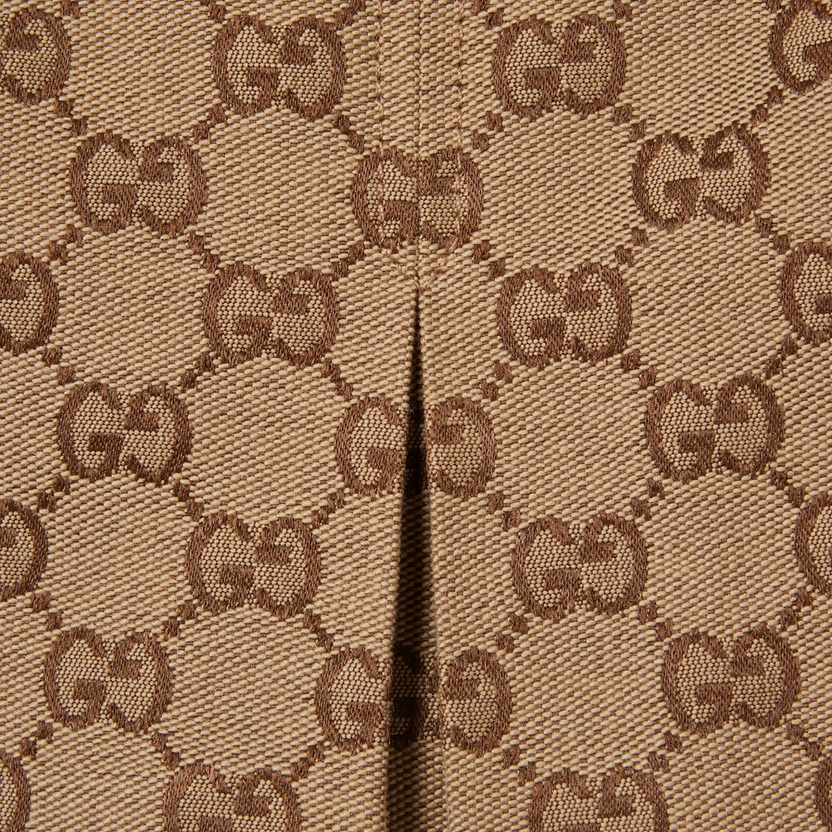 Children's GG canvas skirt in camel and dark brown