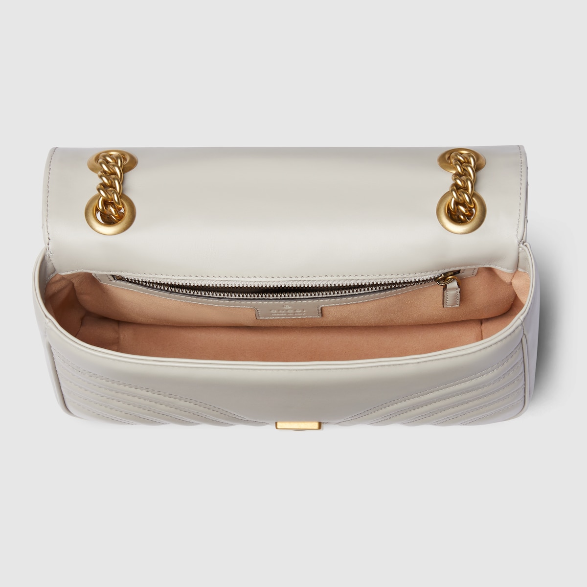 GUCCI leather GG Marmont Sherry Line Quilting Shoulder Bag 541051 white main image 0
