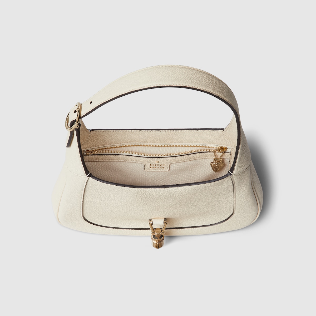 Gucci Jackie 1961 small shoulder bag in ivory leather | GUCCI® PL